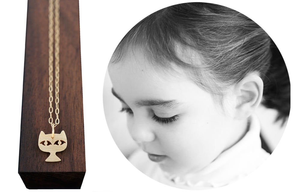 cat jewelry cat necklace gold jewelry minimalist animal jewlery