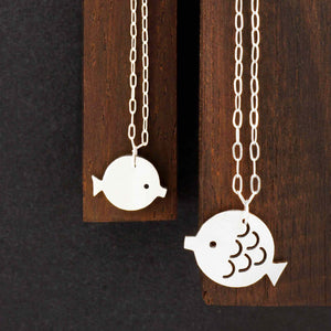 Fish Mother Daughter Necklaces Set