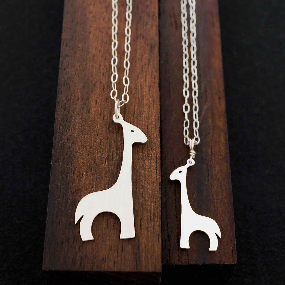 Giraffe Mother Daughter Necklace Set Sterling Silver | AF HOUSE