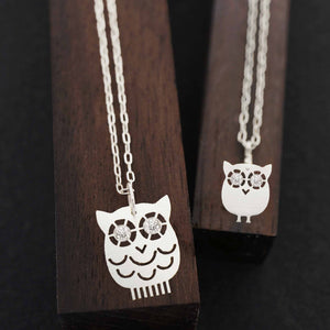 Owl Mother Daughter Necklaces Set