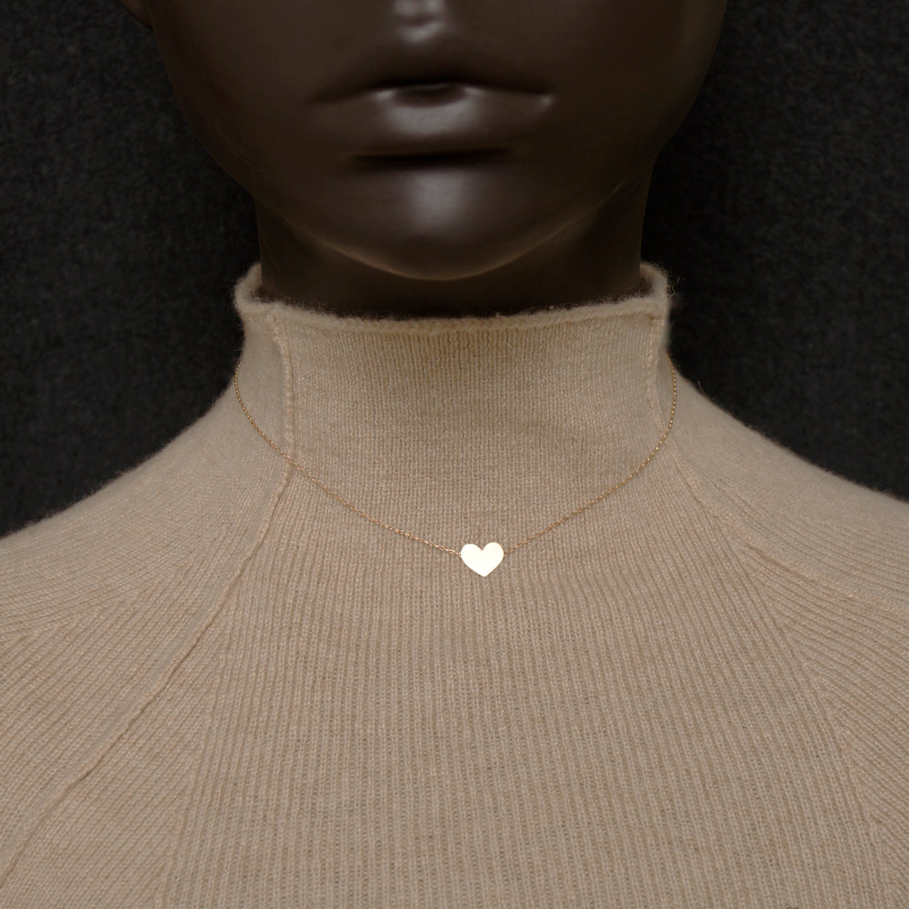 Wide Heart Necklaces, 14KY Gold | AF HOUSE