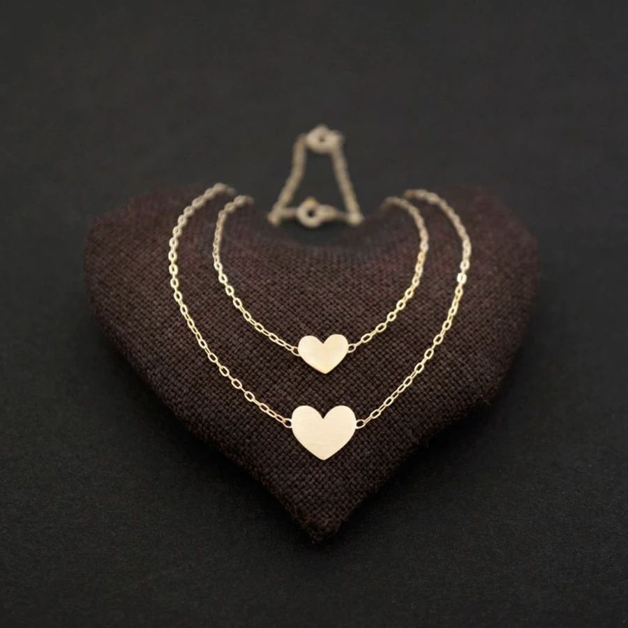 Brede hart ketting