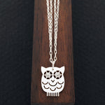 Moeder Uil Ketting -Zilver