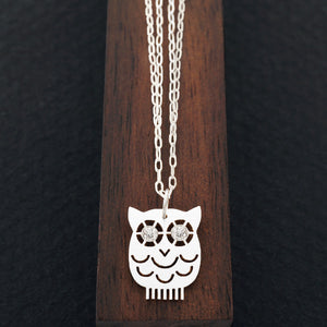 Mother Owl Necklace -Silver