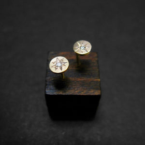 Starburst Disc Stud Earrings