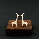 Giraffe Stud Earrings 14KY Gold | AF HOUSE