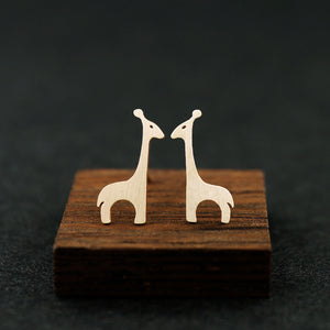 
            
                Load image into Gallery viewer, Giraffe Stud Earrings 14KY Gold | AF HOUSE
            
        