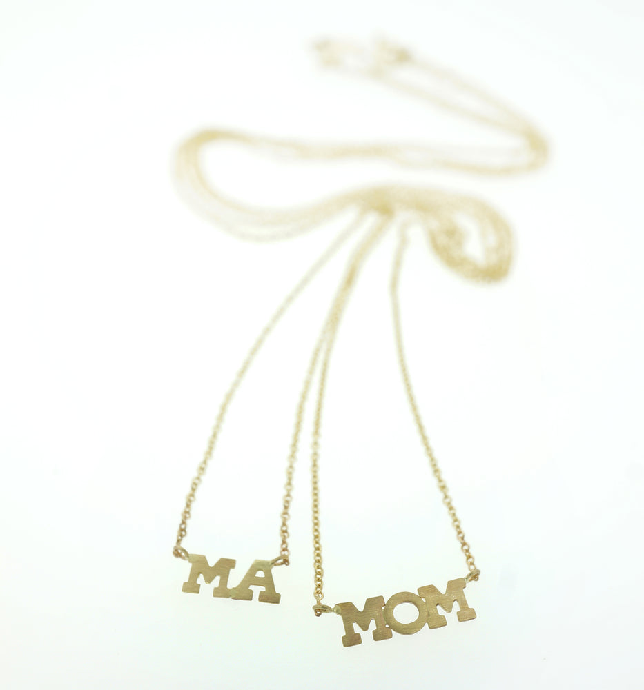 Mom Necklace Gold