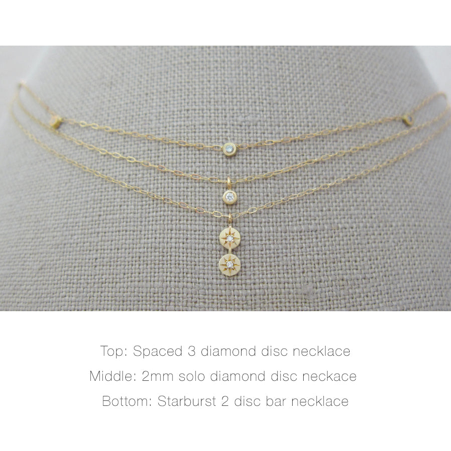 Solo Diamond Disc Necklace