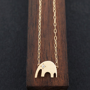
            
                画像をギャラリー ビューアにロード Elephant Necklace Attached to Chain 14KY Gold with Diamond Eye | AF HOUSE
            
        