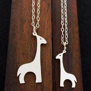 Giraffe Necklace -Silver