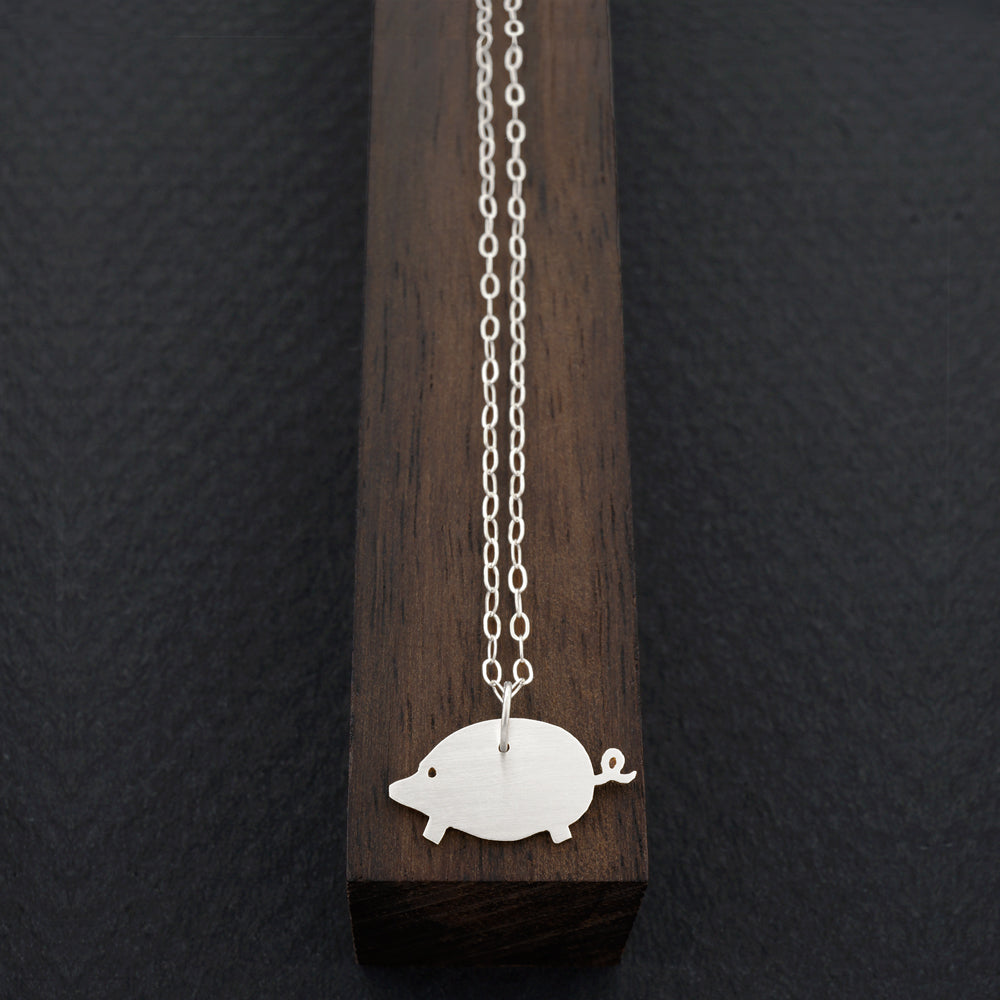 
            
                Load image into Gallery viewer, Pig Necklace-Silver
            
        