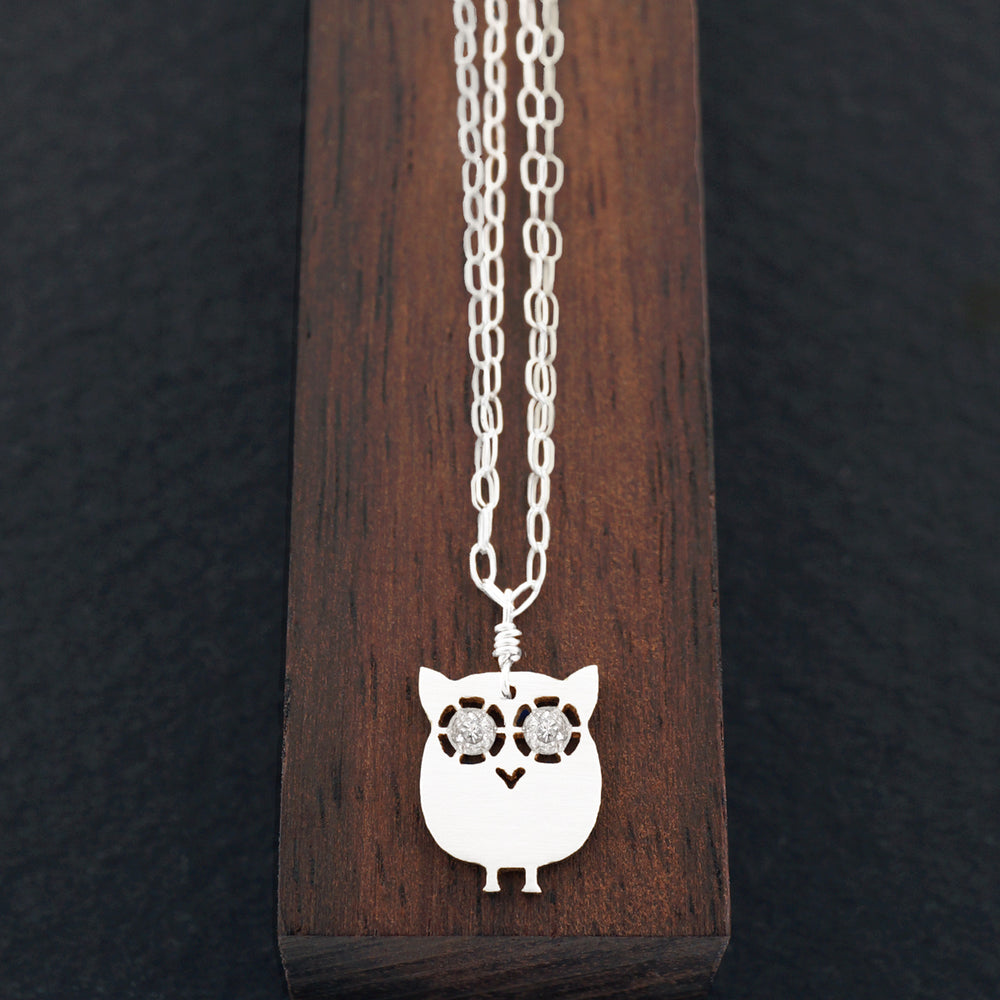 Baby Uil Ketting -Zilver