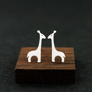 
            
                Load image into Gallery viewer, Giraffe Stud Earrings Silver | AF HOUSE
            
        