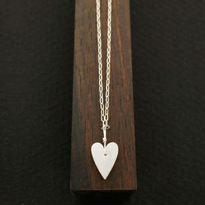 Magere Hart Ketting-Zilver