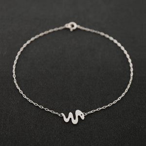 
            
                Load image into Gallery viewer, Dainty Miniature Snake Bracelet, Solid Silver | AF HOUSE
            
        