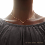 Baby Snake Necklace Solid 14KY Gold | AF HOUSE