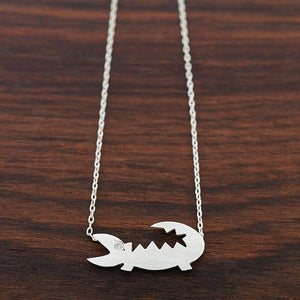 Alligator Necklace-Silver