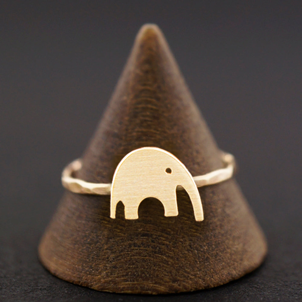 Dainty Minimalist Animal Ring in five styles - Bird Ring, Elephant Ring, Giraffe Ring, Owl Ring or Snake Ring