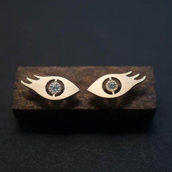 Eyelash Stud Earrings