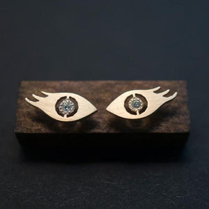 Eyelash Stud Earrings