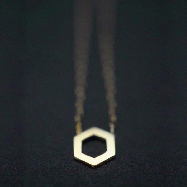 
            
                Load image into Gallery viewer, HEXAGON NECKLACE-AF HOUSE
            
        