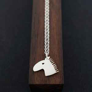 Horse Head Necklace-Silver