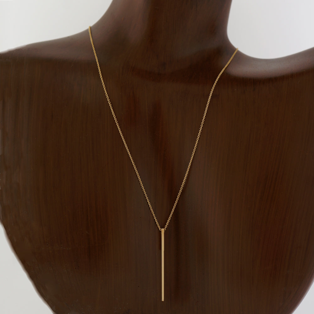 Long Vertical Bar Necklace