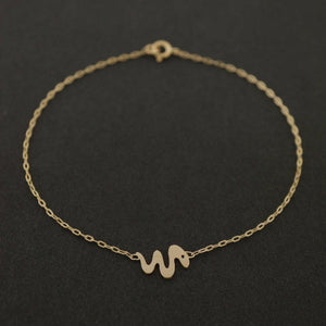 Sierlijke miniatuur dierenarmband, massief goud of massief zilver