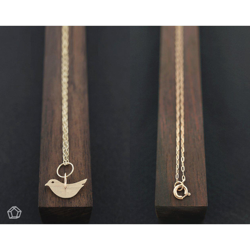 Minimalist Bird Necklaces, Solid Gold or Silver