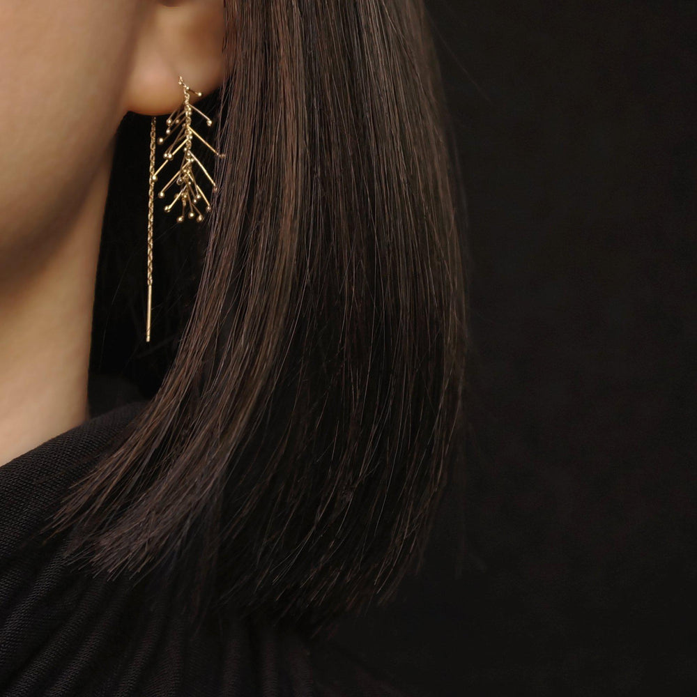 PIN DROP CHAIN EARRINGS-AF HOUSE