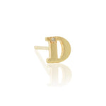 S size letter stud earring-AF HOUSE