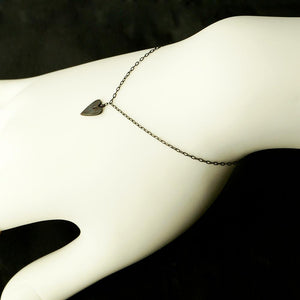 Skinny Heart Bracelet-Silver